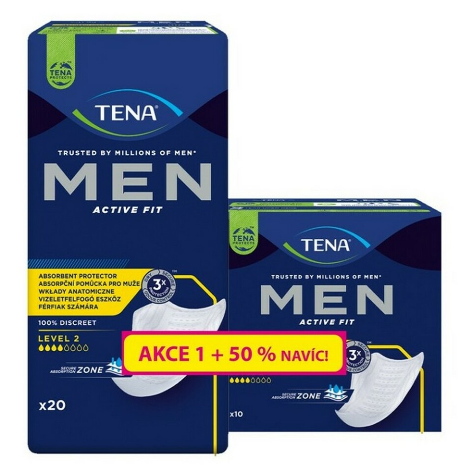 E-shop TENA Men level 1 inkontinenční vložky pro muže 24 kusů +12 kusů navíc