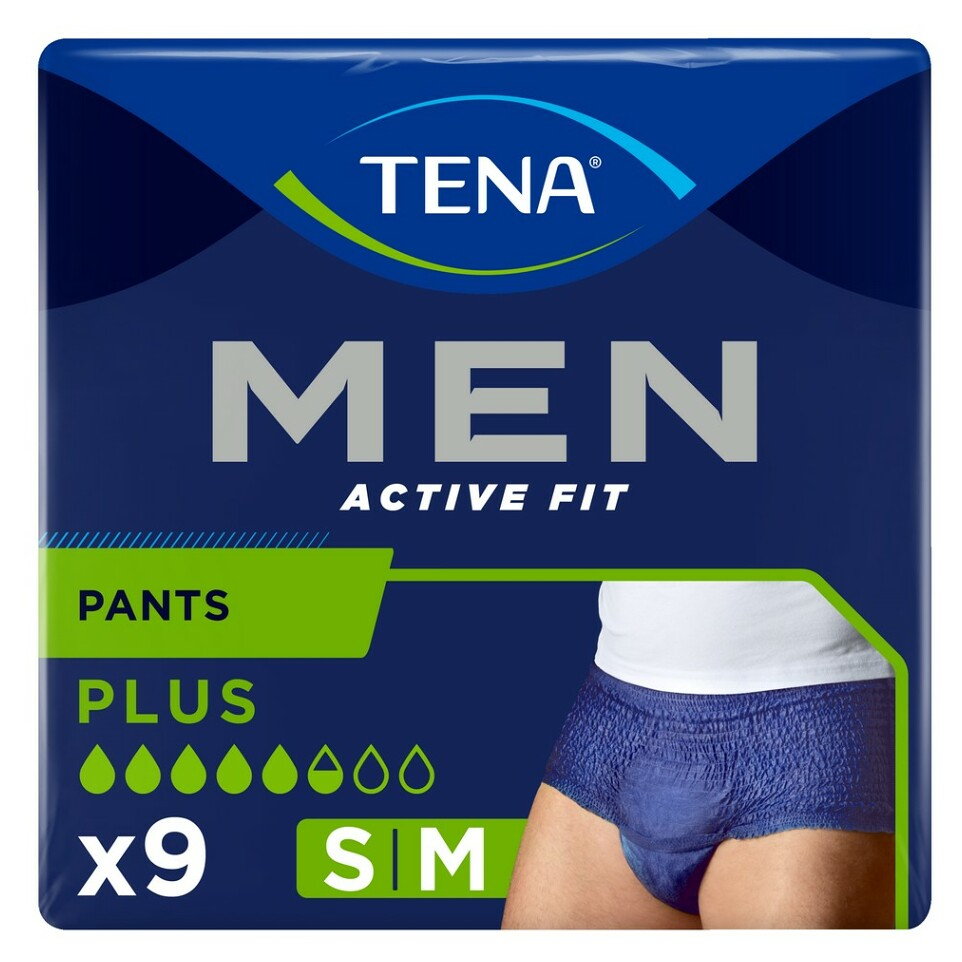 Levně TENA Men pants plus inkontinenční kalhotky velikost M 9 kusů
