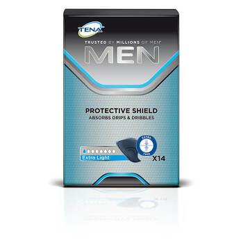 TENA Men protective shield absorpční vložky pro muže 1 kapka 14 ks, poškozený obal