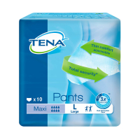 TENA Pants maxi natahovací absorpční kalhotky 8 kapek vel.L 10 ks TENA Pants maxi natahovací absorpční kalhotky 8 kapek vel.L 10 ks