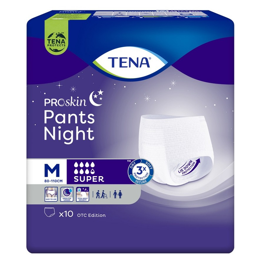 E-shop TENA Pants night super inkontinenční kalhotky vel. M 10 kusů