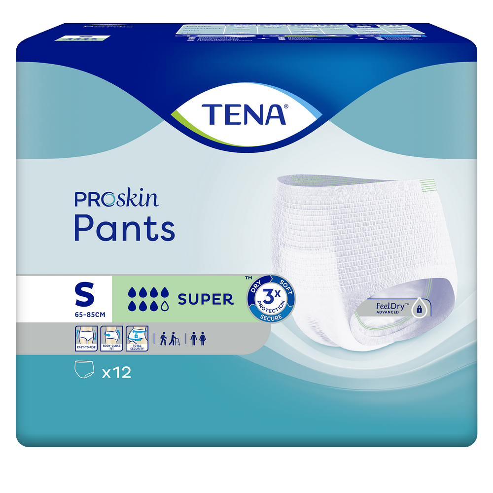 Levně TENA Pants plus natahovací absorpční kalhotky 7 kapek vel.S 12 kusů