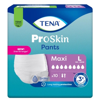 TENA Proskin pants maxi inkontinenční kalhotky L 10 kusů (Inkontinenční kalhotky natahovací)