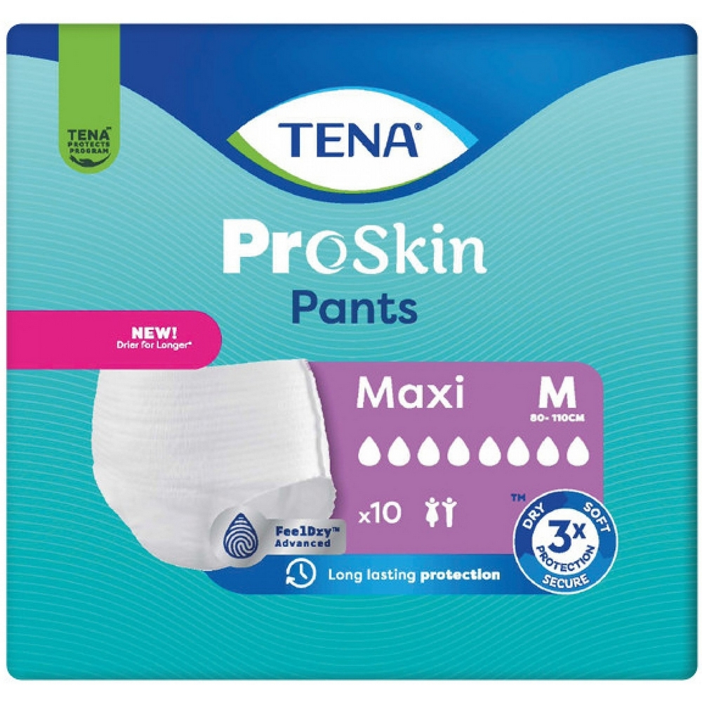 Levně TENA Proskin pants maxi inkontinenční kalhotky M 12 kusů