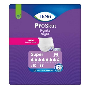 TENA Proskin pants night super large inkontinenční kalhotky M 10 kusů (Inkontinenční kalhotky natahovací)