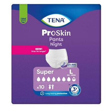 TENA Proskin pants night super large inkontinenční kalhotky L 10 kusů