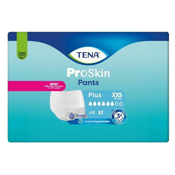 TENA Proskin pants plus inkontinenční kalhotky XXS 14 kusů (Inkontinenční kalhotky natahovací)