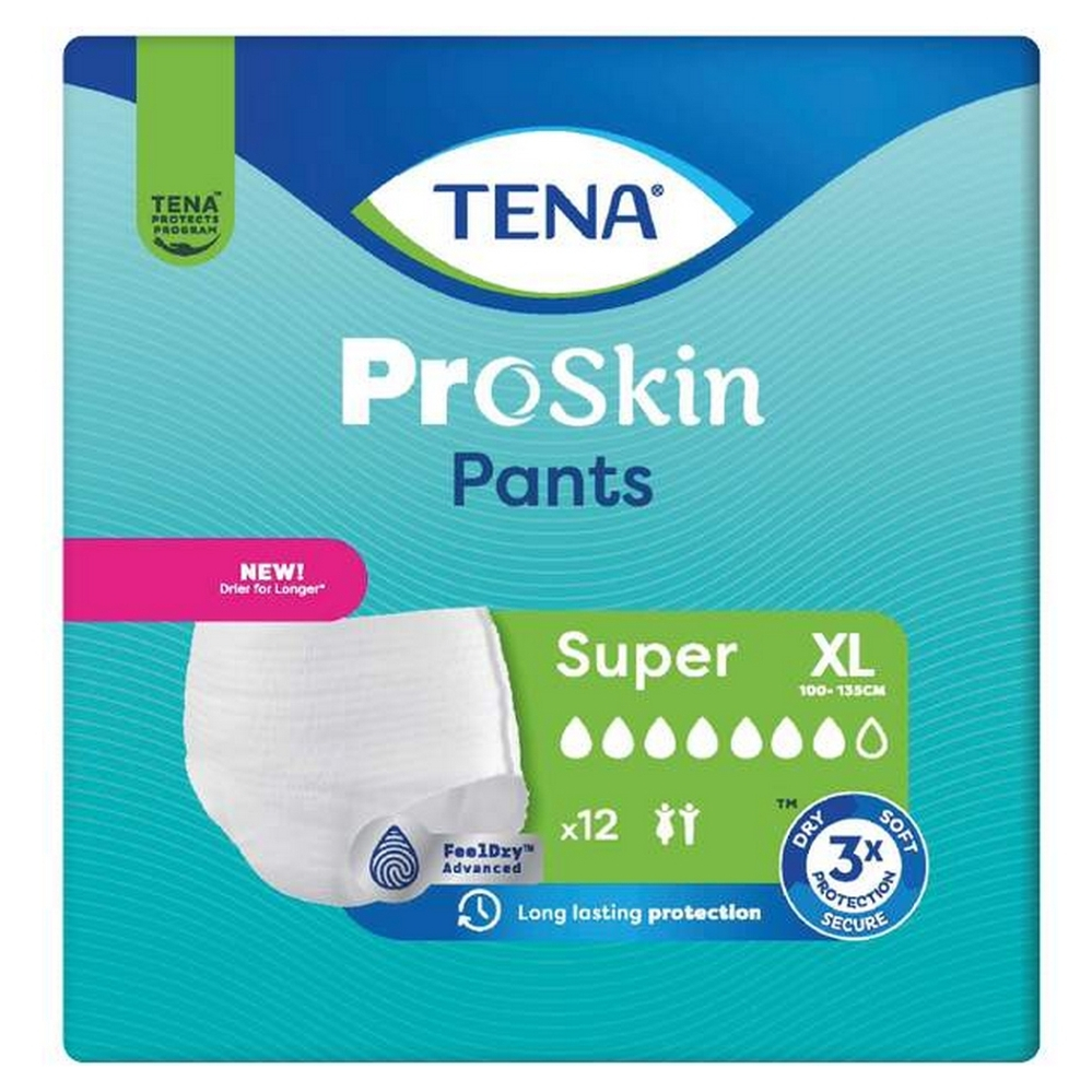 Levně TENA Proskin pants super inkontinenční kalhotky M 12 kusů