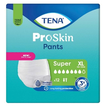 TENA Proskin pants super inkontinenční kalhotky XL 12 kusů (Inkontinenční kalhotky natahovací)