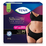TENA Silhouette Plus Black inkontinenční kalhotky velikost M 12 kusů
