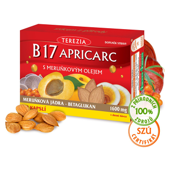 TEREZIA Apricarc B17 s meruňkovým olejem 60 kapslí (Hlíva ústřičná) - Vícesložkové