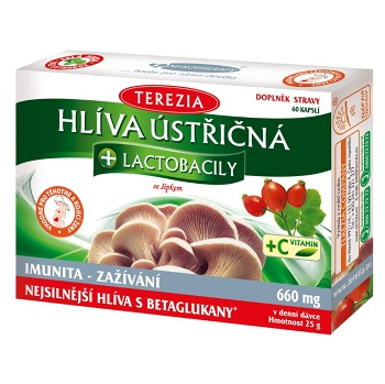 TEREZIA Hlíva ústřičná + lactobacily + vitamin C 60 kapslí