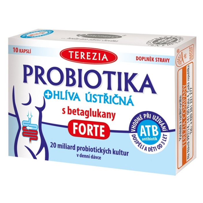 Levně TEREZIA Probiotika + hlíva ústřičná s betaglukany FORTE 10 kapslí