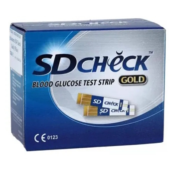 TESTOVACÍ proužky pro glukometr SD-CHECK GOLD 50ks (Testovací proužky) - Na cukr