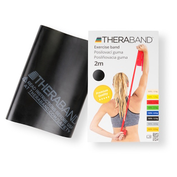 THERA-BAND Posilovací guma speciálně silná - černá 2 m (Posilovací gumy na cvičení)