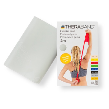THERA-BAND Posilovací guma super silná stříbrná 2 m (Posilovací gumy na cvičení)