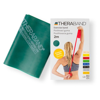 THERA-BAND Posilovací guma silná zelená 2 m (Posilovací gumy na cvičení)