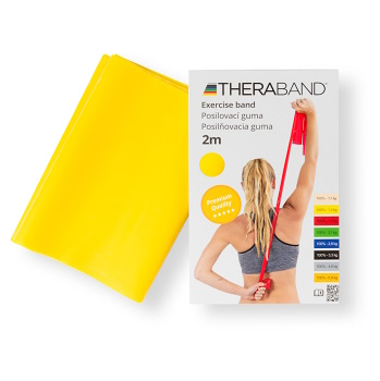 THERA-BAND Posilovací guma žlutá - slabá 2 m (Posilovací gumy na cvičení)