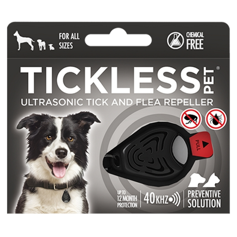 E-shop TICKLESS PET Ultrazvukový odpuzovač klíšťat a blech pro psy barvy black 1 kus