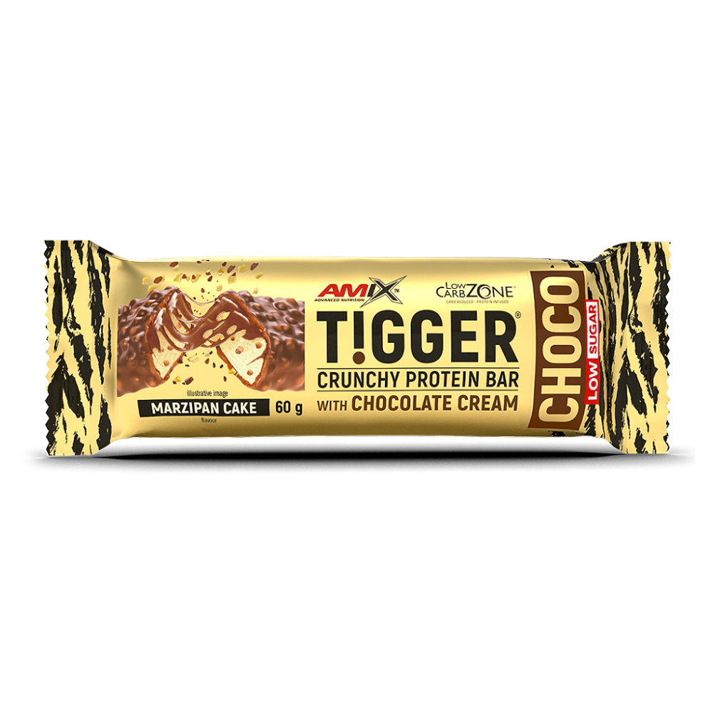 E-shop AMIX Tigger zero choco protein bar marcipán čokoláda proteinová tyčinka 60 g
