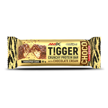 AMIX Tigger zero choco protein bar marcipán čokoláda proteinová tyčinka 60 g