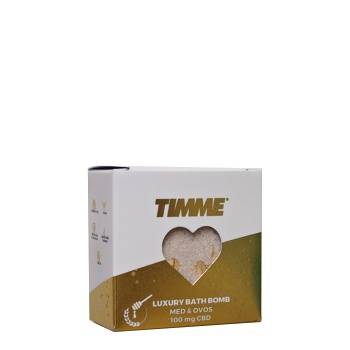 TIMME CBD Med & Oves koupelová bomba srdce 100 g