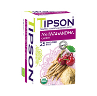 TIPSON Bylinný čaj s ashwagandhou a přírodním třešňovým aroma BIO 25 sáčků