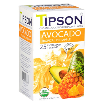TIPSON Avocado tropical Pineapple bylinný čaj BIO 25 sáčků
