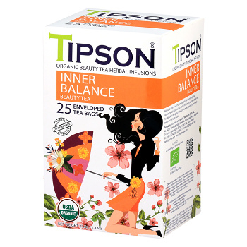 TIPSON Beauty bylinný čaj Vnitřní rovnováha BIO 25 sáčků, expirace