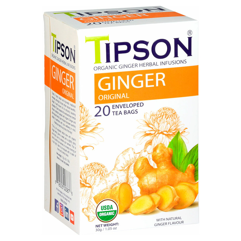 E-shop TIPSON Ginger original bylinný čaj BIO 20 sáčků