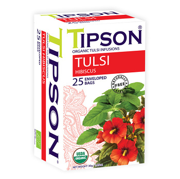 TIPSON Tulsi hibiscus bylinný čaj 25 sáčků BIO