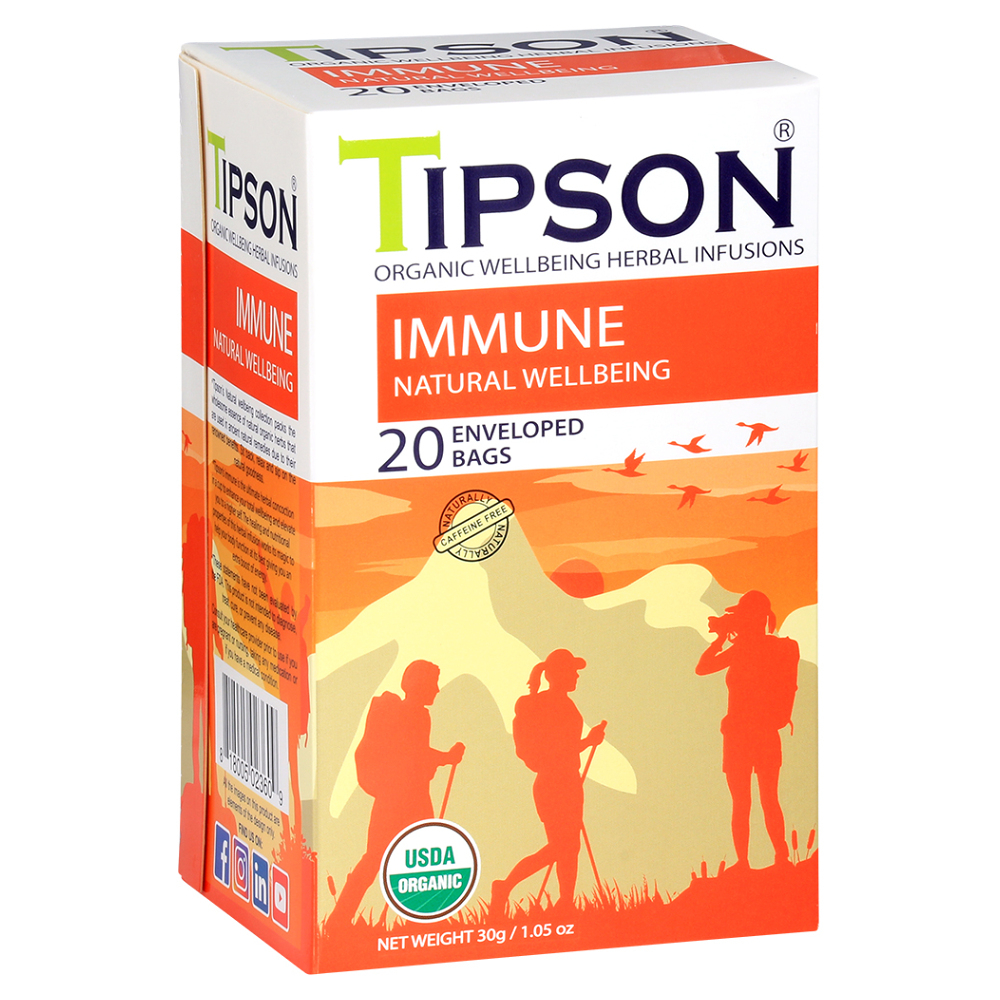 Levně TIPSON Wellbeing immune bylinný čaj přebal BIO 20 sáčků