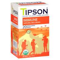TIPSON Wellbeing immune bylinný čaj přebal BIO 20 sáčků