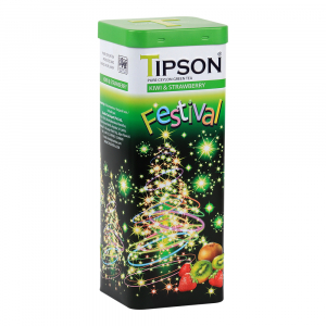 TIPSON Festival Kiwi & Strawberry zelený sypaný čaj 75 g TIPSON Festival Kiwi & Strawberry zelený sypaný čaj 75 g