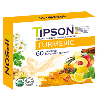 TIPSON Turmeric Assorted bylinné čaje 60 sáčků BIO