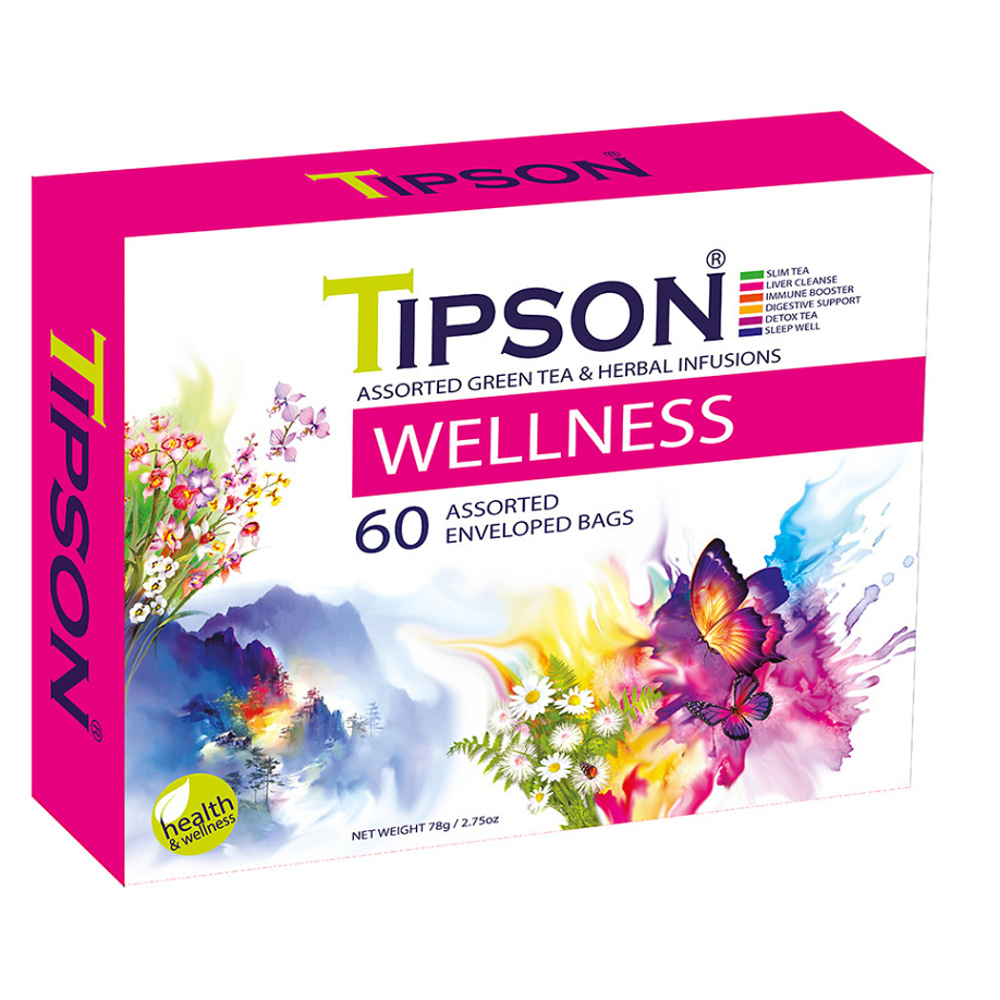 TIPSON Wellness Assorted bylinné čaje 60 sáčků