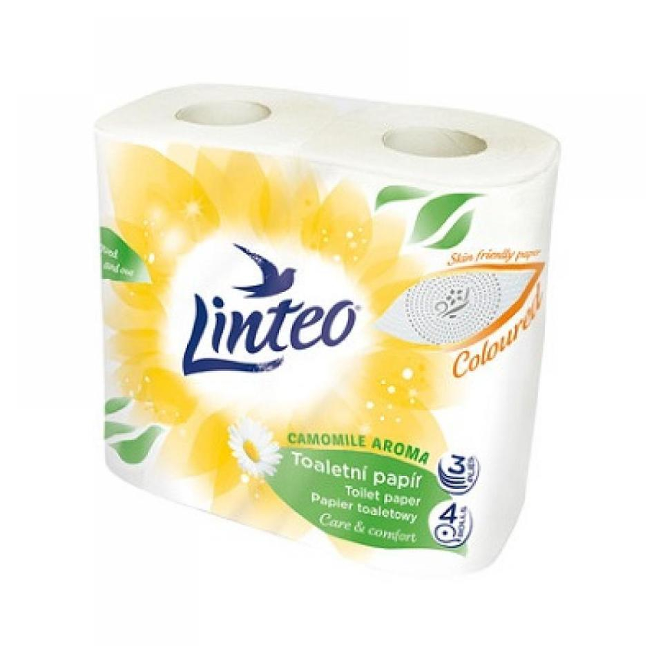 E-shop LINTEO Toaletní papír heřmánek 3-vrstvý 4x18 m