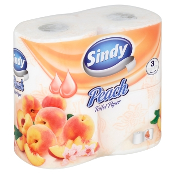 SINDY Peach 3vrstvy Toaletní papír  4 role
