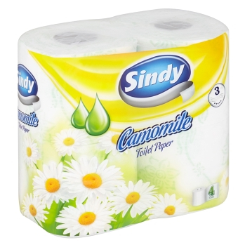 SINDY Camomile 3 vrstvy Toaletní papír 4 role