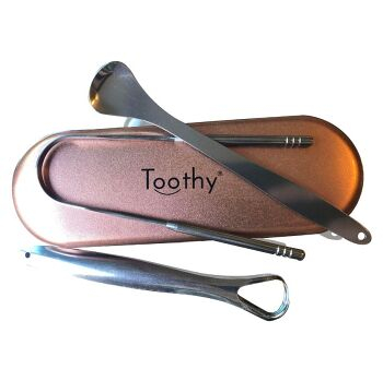 TOOTHY Škrabky na jazyk Rose gold 3 kusy (Škrabky na jazyk) - Čistící