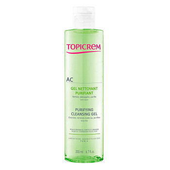 TOPICREM Čisticí gel pro mastnou a citlivou pleť AC  400 ml (Dermokosmetika čištění pleti)