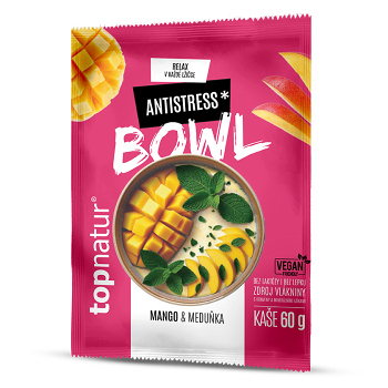 TOPNATUR Bowl kaše antistress 60 g (Probiotické kaše) - Sladké, Instantní