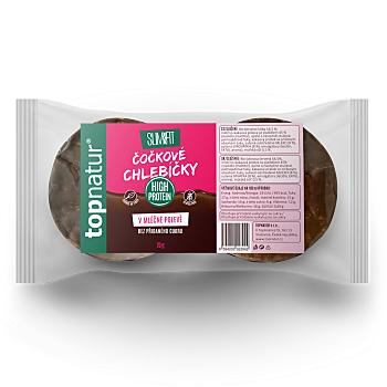 TOPNATUR Čočkové chlebíčky mléčná čokoláda 70 g (Křehké chlebíčky a pufované výrobky) - Proteinové