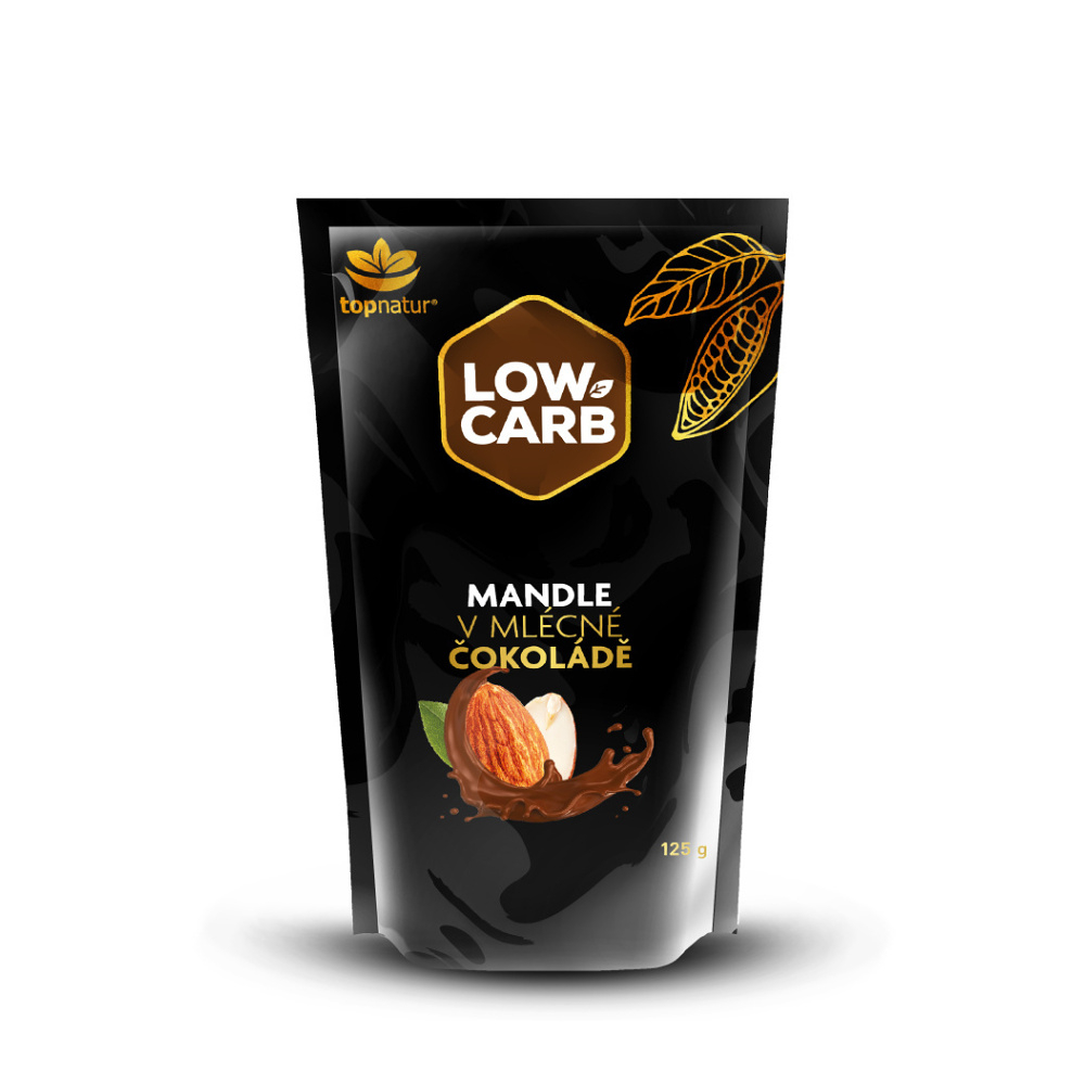 E-shop TOPNATUR Low carb mandle v mléčné čokoládě 125 g