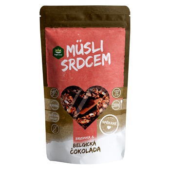 TOPNATUR Müsli srdcem Belgická čokoláda&Brusinky 350 g (Müsli směsi) - Sladké