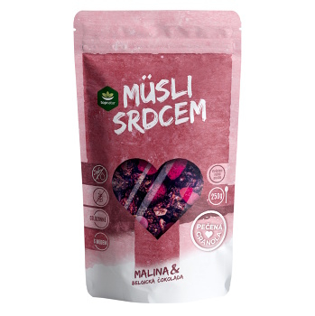 TOPNATUR Müsli srdcem malina & belgická čokoláda 250 g (Müsli směsi) - Nízkosacharidové (Low Carb)