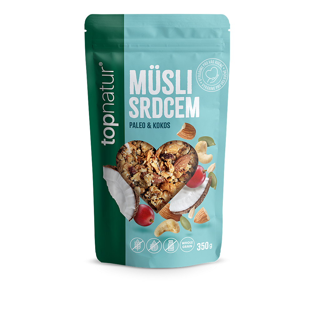Topnatur Müsli srdcem paleo&kokos 350g koupíte na Lekarna.cz
