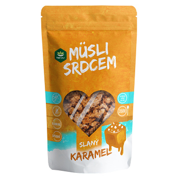 TOPNATUR Müsli srdcem slaný karamel 350 g (Müsli směsi) - Pečené, Vícesložkové