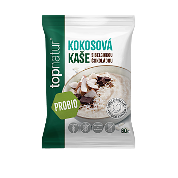 TOPNATUR Probio kaše kokos s belgickou čokoládou 60g (Probiotické kaše) - Instantní, Přírodní