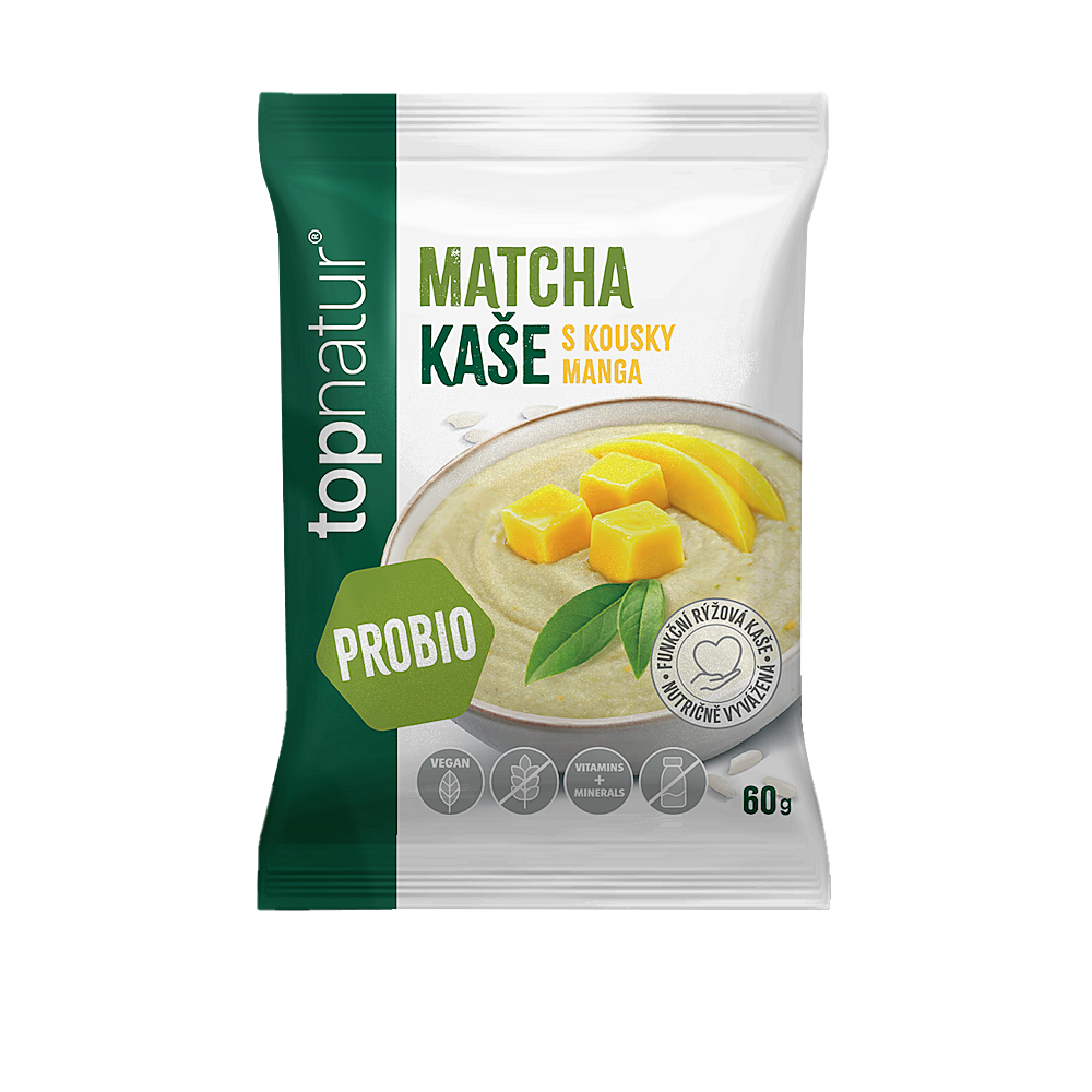 TOPNATUR Probio kaše matcha s mangem 60 g